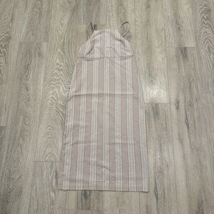 Urban Outfitters Pink/Cream Midi/Maxi Tank Dress